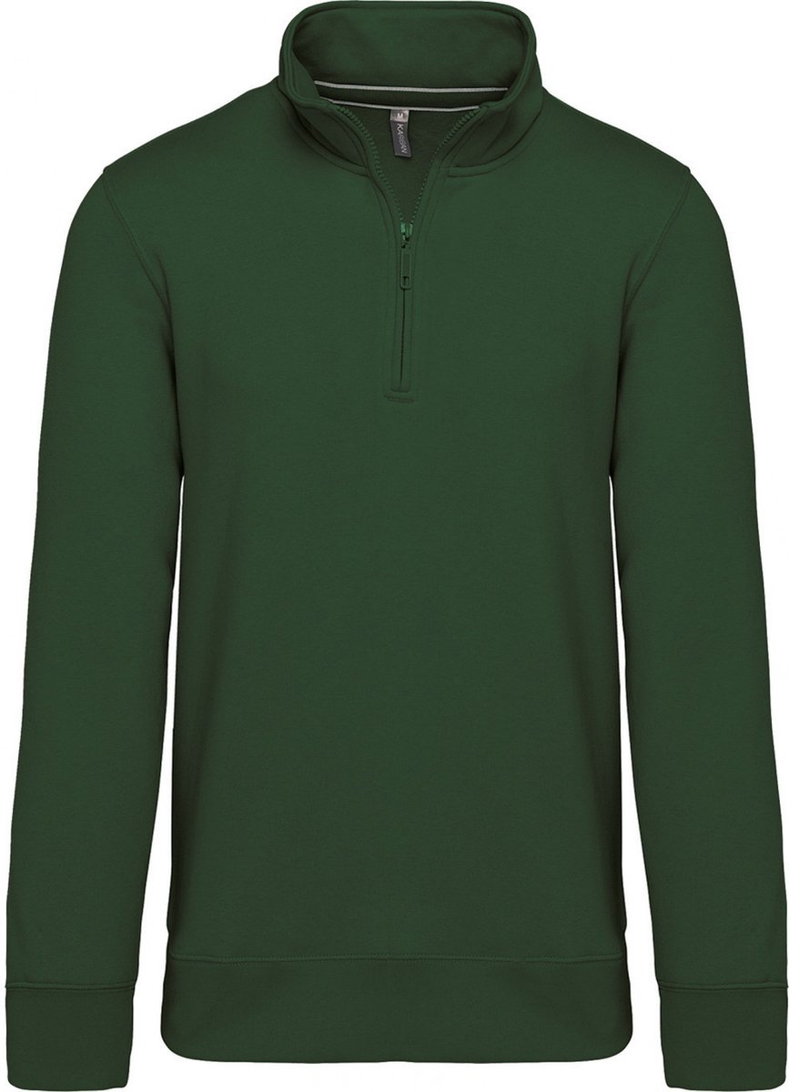 Kariban Sweater met ritshals K487 - Forest Green - M