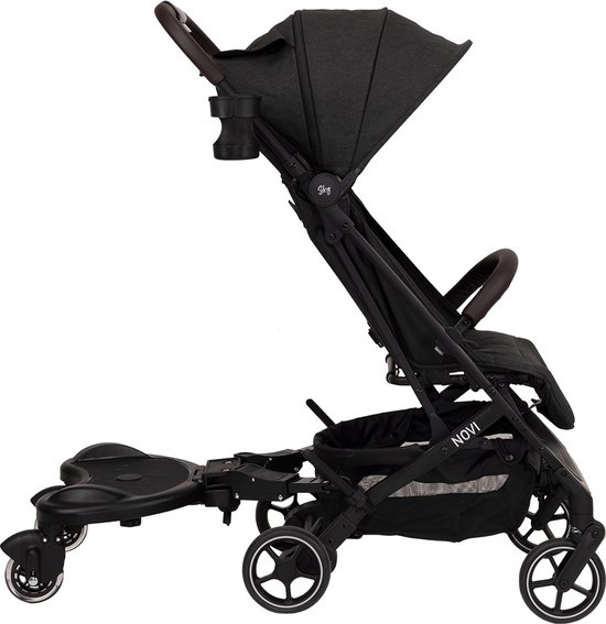 Novi Baby® Smart Fit Meerijdplankje - Universeel - Zwart van Novi Baby® — afbeelding 2
