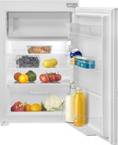 Inventum IKV0882S - koelkast encastrable - Compartiment congélateur - Niche 88 cm - 112 litres - Super réfrigération - 2 Etagères - Porte coulissante - Wit