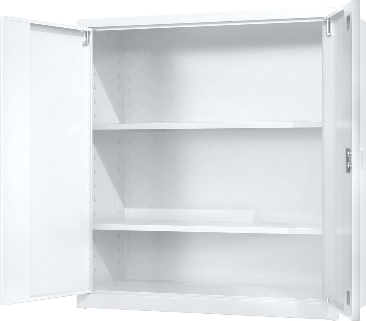 Metalen archiefkast - 100x92x42 cm - Wit - Met slot - draaideurkast, Kantoorkast, Stellingkast, Opbergkast I 100x92x42 cm I Wit I AKP-103 I Povag