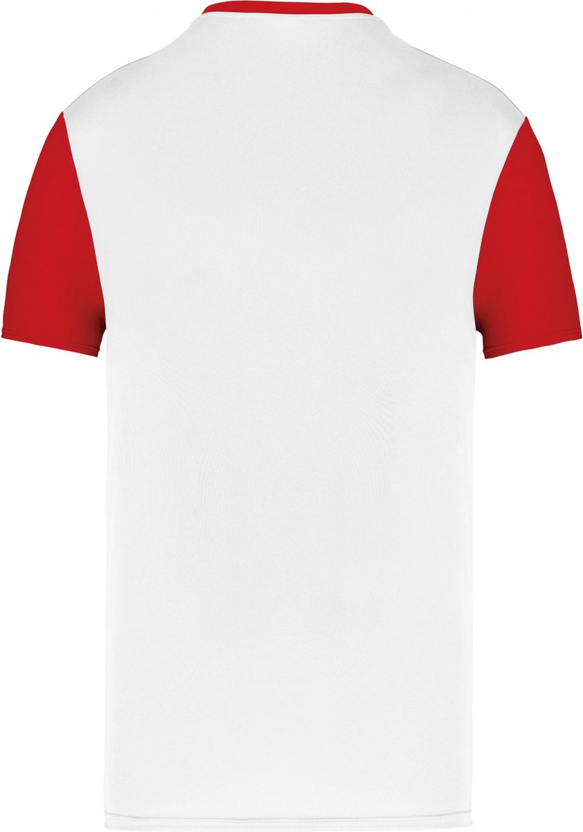 842x1200.jpg SportSportshirt Kind 12/14 years (12/14 ans) Proact Ronde hals Korte mouw White / Sporty Red 100% Polyester - Afbeelding 1