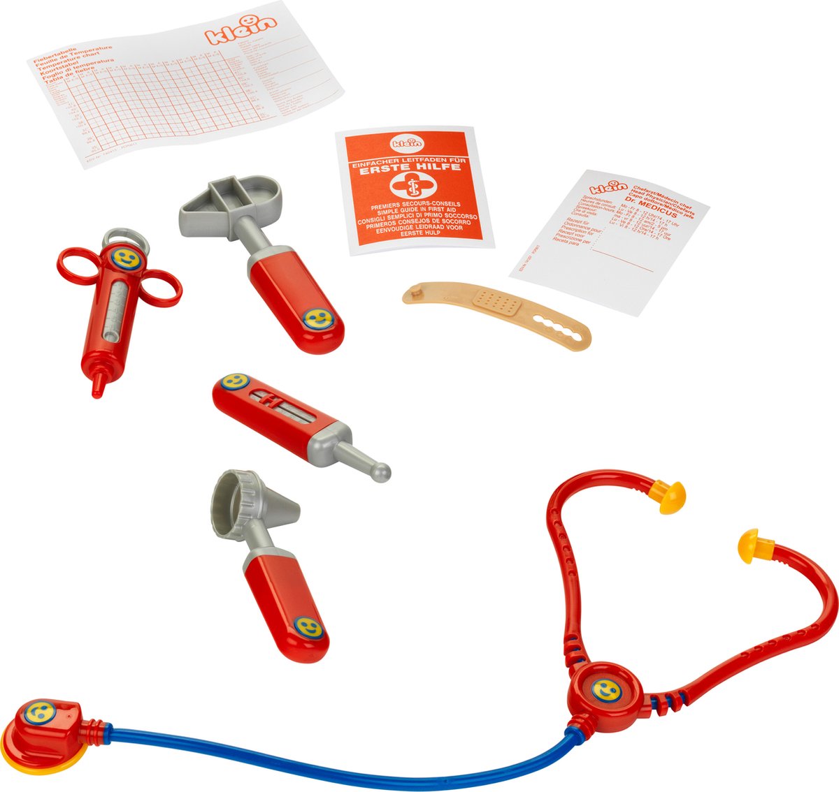 Klein Toys transparante dokterskoffer - incl. speelgoedinstrumenten - 22x8,5x19,5 cm - rood — afbeelding 5