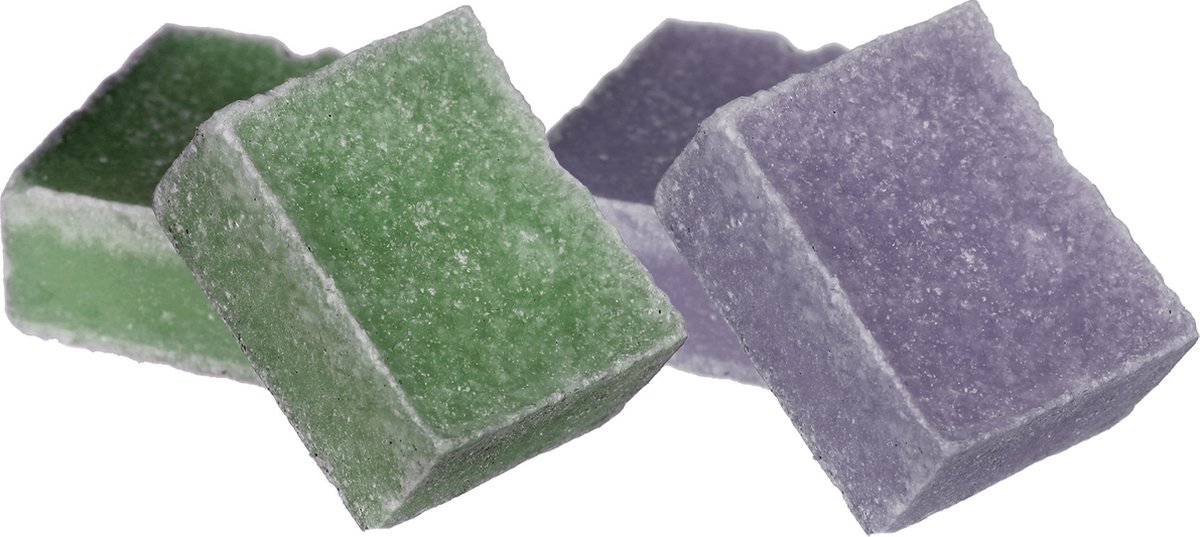 Ideas4seasons Amberblokjes/geurblokjes - lavendel en dennen - 6x stuks - huisparfum