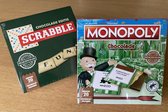 Monopoly en Scrabble chocoladespellen. Set à 2 spellen.