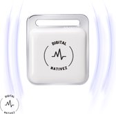 Digital Nativez Bluetooth tracker wit - compacte AirTag - Bluetooth - Koffer AirTag - geschikt voor Apple en Android - Geen abonnement - Waterdicht - Wereldwijde dekking - Gratis keykoord en batterij - Black Friday