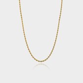 Rope Ketting 3 mm - Gouden Schakelketting - 60 cm lang - Ketting Heren - Olympus Jewelry