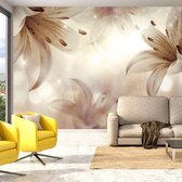 Fotobehangkoning - Behang - Vliesbehang - Fotobehang Bloemen in het Licht - 150 x 105 cm