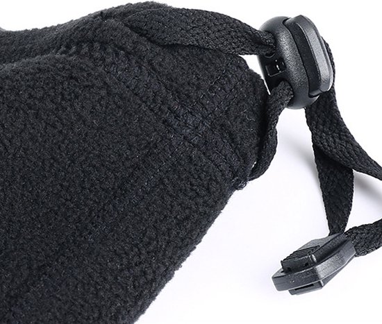 2x Col roulé polaire - Cache-cou - Écharpe d'hiver - Unisexe - Grijs et Zwart