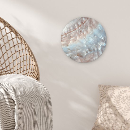 Cercle mural - Cercle mural intérieur - Coquillages - Abstrait - Nature - 30x30 cm - Décoration murale - Peintures ronds - Décoration chambre adulte