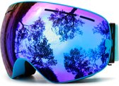 Livano Skibril - Ski Zonnebril - Wintersport - UV-Bescherming - Winddicht - Ski Gadgets - Dames & Heren - Blauw