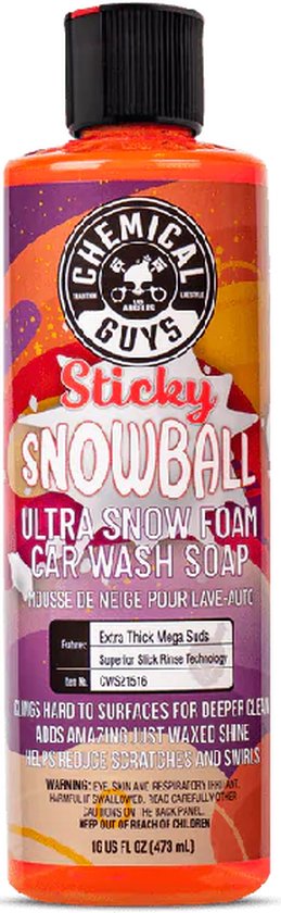 Chemical Guys Sticky Snowball 1 Gallon | Ultra Snow Foam Car Wash