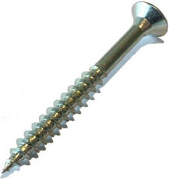 Wovar Vis pour panneaux de Vis pour panneau aggloméré Galvanisé 5 x 90 mm Pozidrive Filetage partiel | 200 pièces