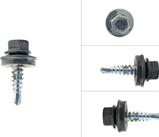 Staaltex Schroef 4,2x13mm, doos van 250 stuks, RAL 7016 Antraciet - Snoei Handel
