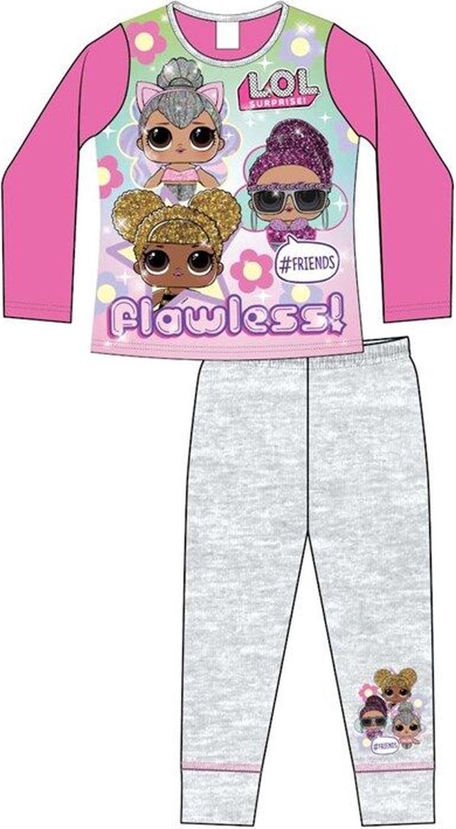 L.O.L. Surprise! Pyjama - grijs met roze - LOL Surprise - Meisjespyjama multi colour