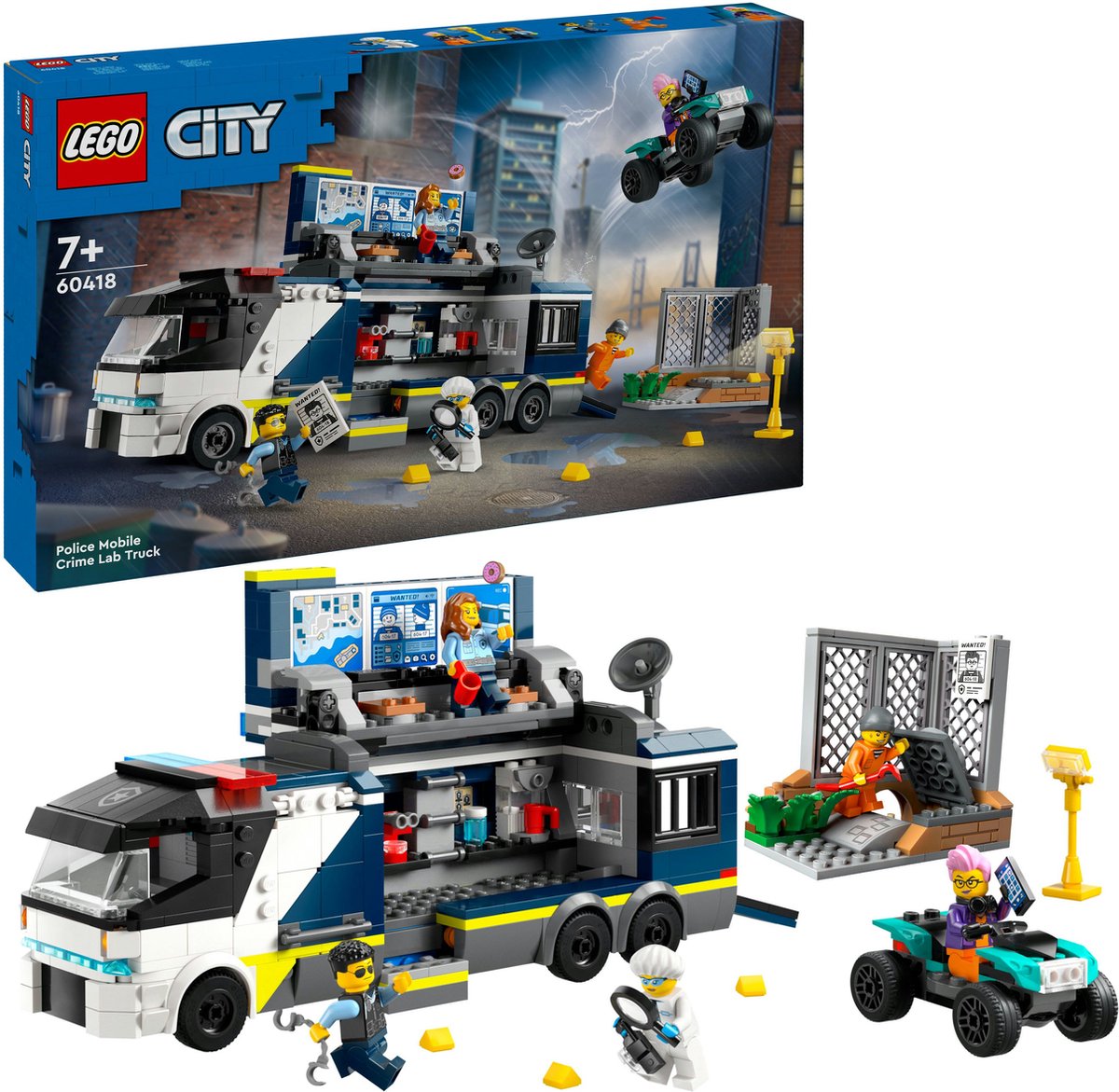 LEGO 60418 City Politielaboratorium in truck Politie Speelgoed voor Kinderen vanaf 7 jaar — afbeelding 2