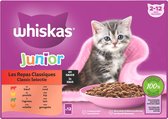 2x Whiskas Classic Junior - Kattenvoer Natvoer - Selectie in saus - maaltijdzakjes 12 x 85g