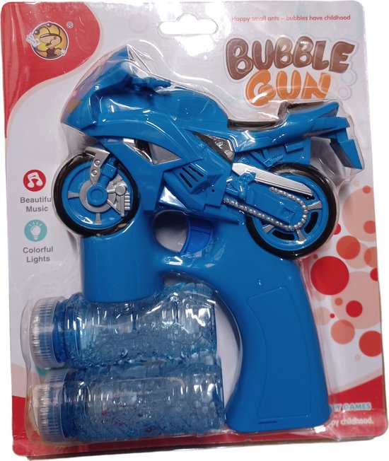 Foto: Bellen blaas bubble fun motor blauw met licht en geluid