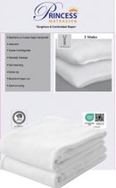 Hotel Kwaliteit - Extra Zacht-Molton Kussenbeschermer- Antibacteriëel-Anti allergie-Kussenslopen-60x70cm-Set van 2 Stuks- Met rits -Wit