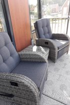 Casablanca verstelbare stoel loungeset met bijzettafel - 3-delig