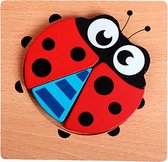 Ainy Montessori legpuzzels - lieveheersbeestje - educatief speelgoed voor motoriek en vormherkenning 4 puzzel stukjes | puzzels geschikt voor peuters en kleuters vanaf 1 2 3 4 Jaar - Ideaal kindercadeau voor meisjes en jongens