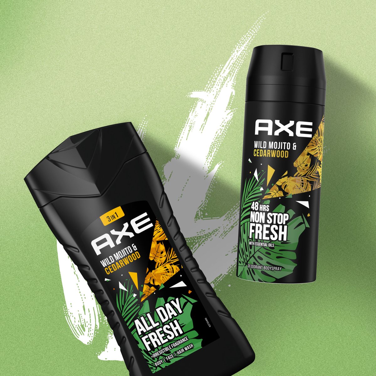 Axe Bodyspray Wild Mojito & Cedarwood – Deo Ohne Aluminium, 48h Schutz, 150 Ml (5er Pack)