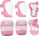 Knie/Elleboog Beschermingsset - Polsbeschermer voor kinderen - Kniebeschermers Kinderen - Roze