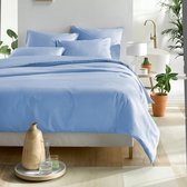 De Witte Lietaer Dekbedovertrek Katoen Satijn Olivia - Hotelmaat - 260 x 220  cm - Blauw