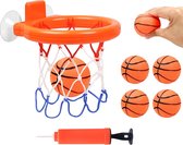 Basketbal Hoepel Set voor Bad - Speelse Badtijd voor Kinderen - Eenvoudige Bevestiging - Veilig en Educatief Spel - Inclusief Basketbal en Pomp