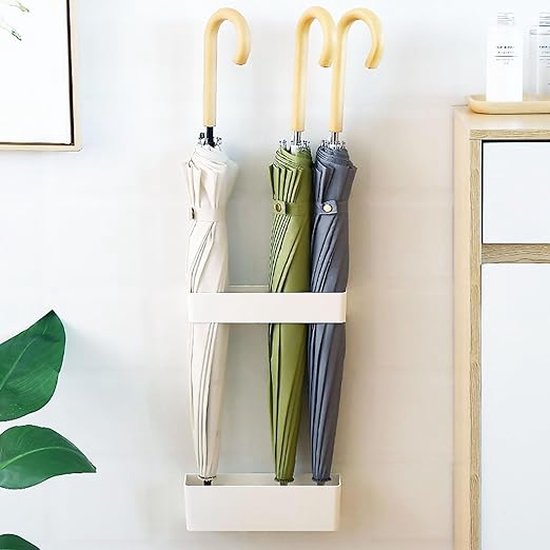 Porte-parapluie, porte-parapluie mural, porte-parapluie, support de rangement mural réglable sans poinçon, porte-parapluie, porte-parapluie pour la maison, le bureau et l'intérieur