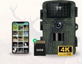 Professionele Wildcamera – Wildcamrea met Nachtzicht – Buitencamera met nachtzicht - 64GB SD Kaart – 4K Ultra HD & 48MP - Bewegingsdetectie