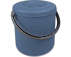 Afvalbakje - 'Eureka' - afvalscheiding - 25 liter - deksel - afsluitbaar - blauw - hengsel