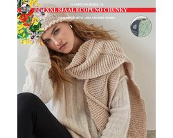 Breipakket XXL sjaal met Ecopuno Chunky model 14 van Lana Grossa Classici nr. 25-mint