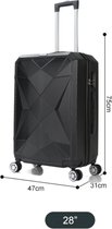 Koffer Traveleo Babij ABS03 Zwart maat XL