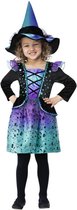 Smiffy's - Heks & Spider Lady & Voodoo & Duistere Religie Kostuum - Heksje Toverbal - Meisje - Blauw, Paars, Zwart - Maat 116 - Halloween - Verkleedkleding