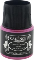 Cadence Glas- en Porseleinverf Metallic 45 ml Donkerroze