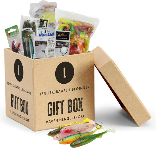 X2 - Giftbox Snoek voor elke visser - Size L - Geschenkset - Visset - Cadeau idee - Shads - Pluggen - Staaldraad - Hardbaits - Softbaits - Jigkoppen - Loodkoppen