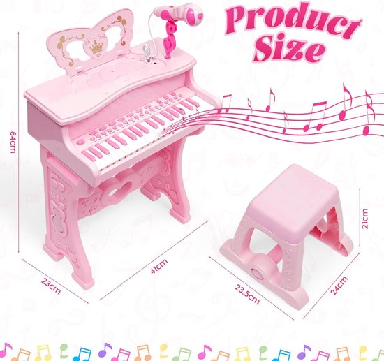 Piano pour Enfants - Piano pour enfants - Instrument de musique  électronique avec 37... | bol