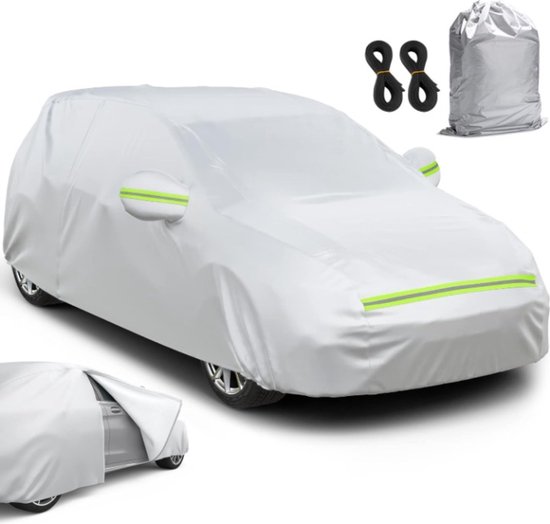 Favoto Autohoes Waterdichte Hatchbackhoes Buitenkant Bescherming Oxford Doek Anti-UV Stofdicht Regenbestendig voor Winteropslag Buiten Zwart 400x165x155cm