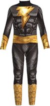 Superheldendroom - Black Adam met cape - 128/134 (7/8 Jaar) - Verkleedkleding - Superheldenpak