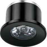Spot LED Siècle des Lumières - Velvalux - 1W - Wit Chaud 3000K - Encastré - Dimmable - Rond - Zwart - Aluminium - Ø31mm