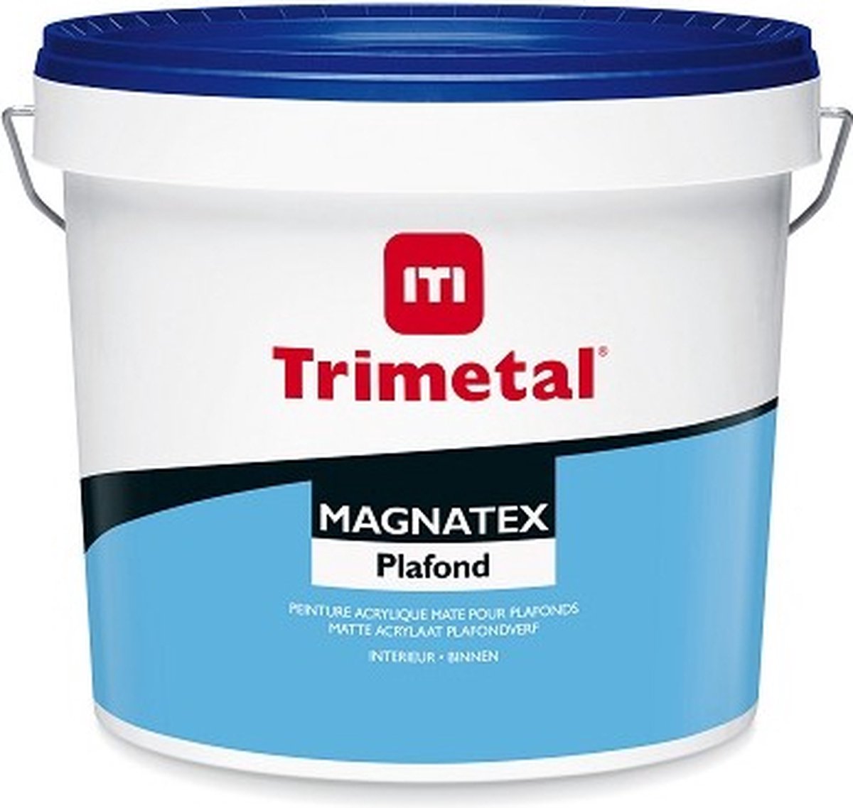 Trimetal Magnatex Plafond - Goed dekkende matte plafondverf voor binnen - Waterbasis - 10 L - RAL 9001 Cremewit