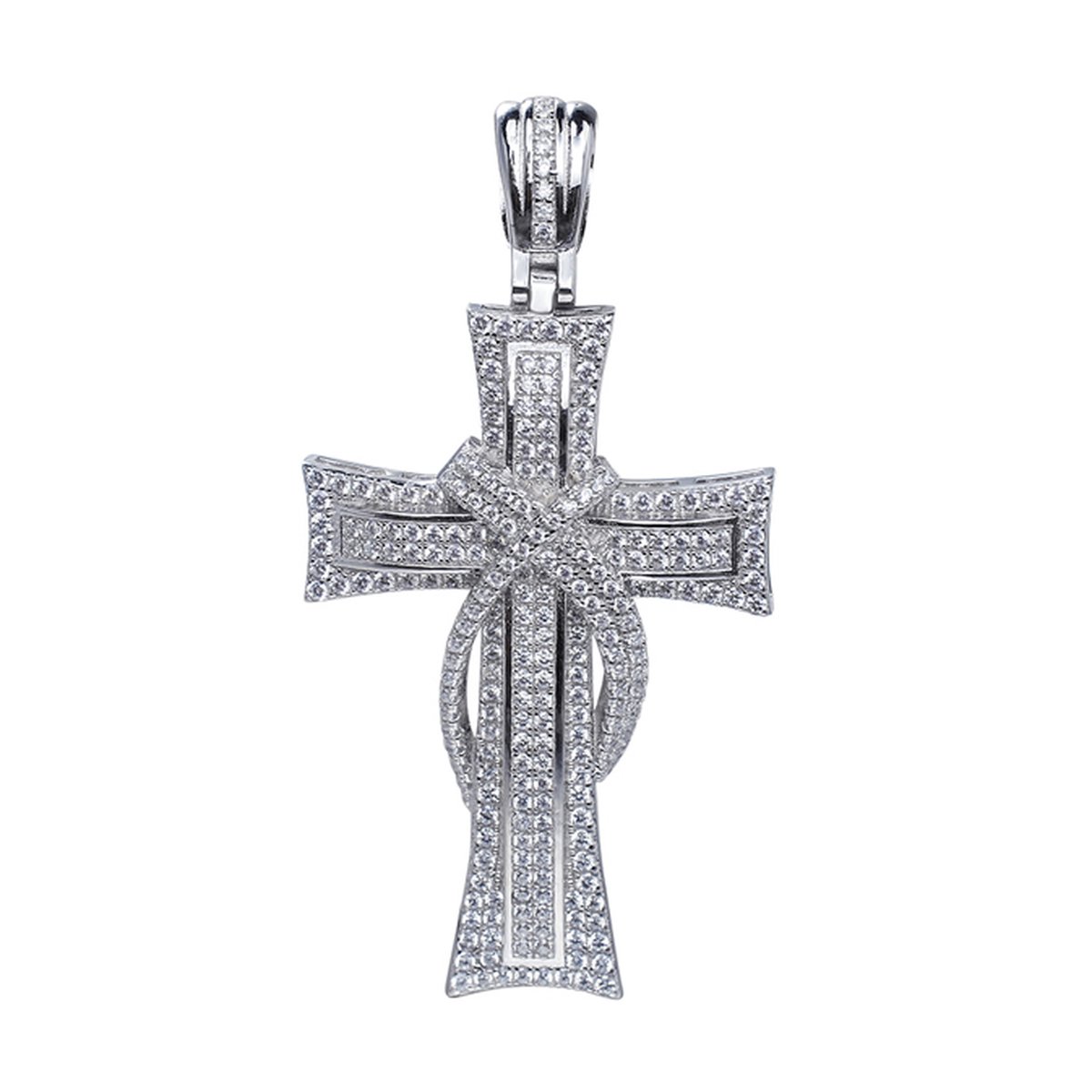 Juwelier Zwartevalk zilveren (gerhodineerd) kruis hanger - 24.207