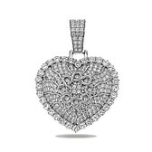 Juwelier Zwartevalk zilveren (gerhodineerd) hart hanger - 24.210