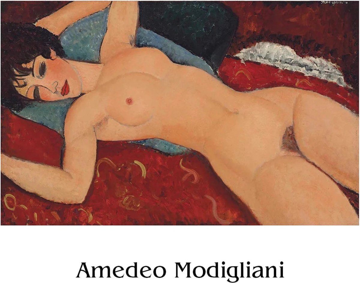 PGM Kunstdruk Amedeo Modigliani Liegender Akt l 50x40cm Divers