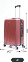 Koffer Traveleo Babij ABS06 Rood maat XL