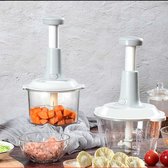 Mini Handmatige Groentemolen - knoflooksnijder - vlees Machine - Klop Keukenmachine Gereedschap met Opbergmogelijkheid