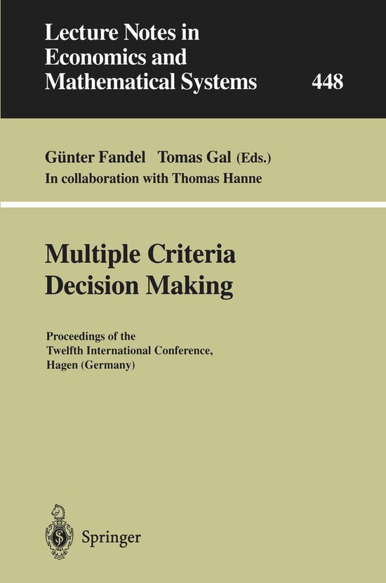 Multiple Criteria Decision Making - cover