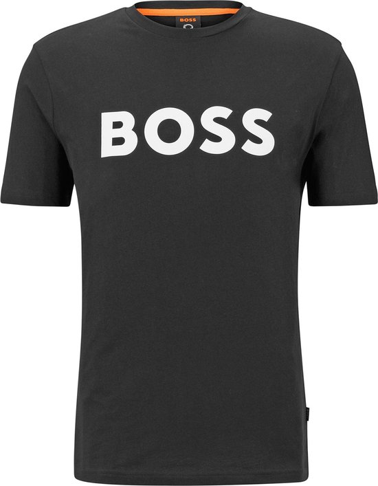 BOSS - T-shirt Thinking Zwart - Heren - Modern-fit