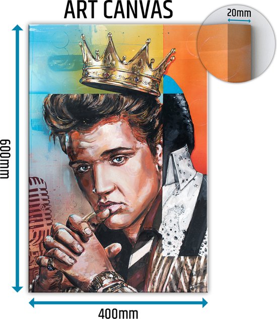 Elvis Presley 02 canvas schilderij 40x60 cm