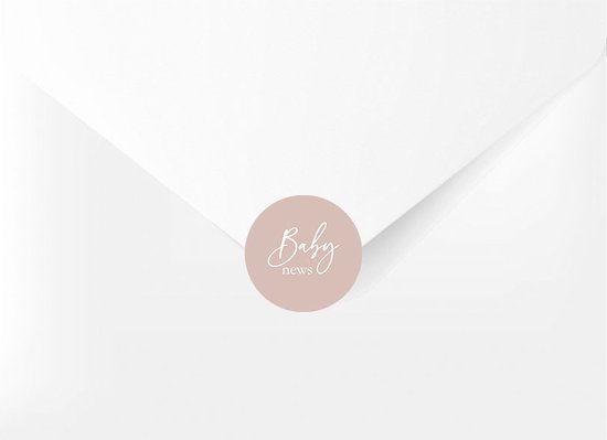 Studio le petit - Seal Bébé News - 50 Pièces - Autocollant Naissance - Pink Poudré - Enceinte